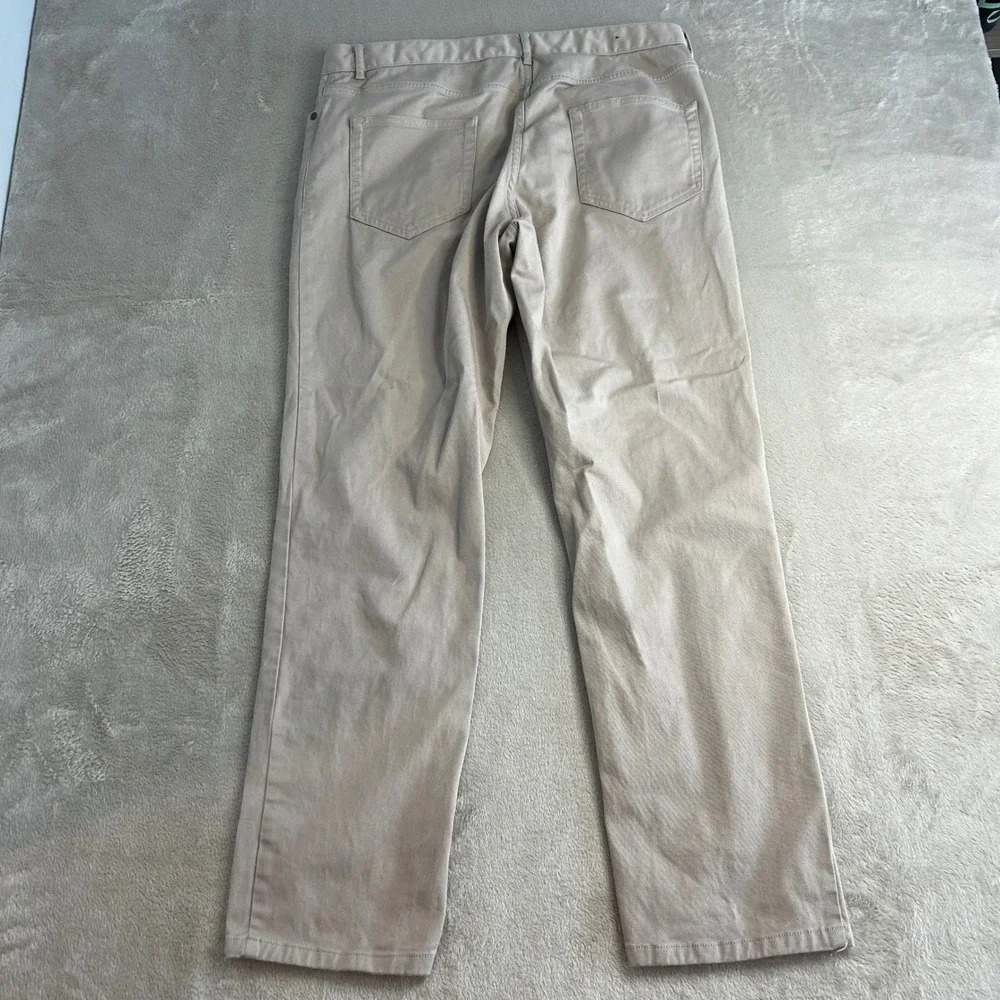 Charles Tyrwhitt Mens Classic Fit 5-Pocket Trousers Tan Khaki 36W 32L Stretch